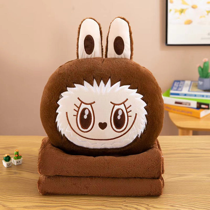 Labubu pillow throw blanket 2pcs set