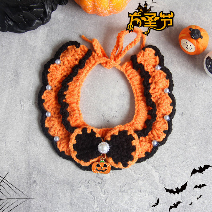 Halloween pet handmade crochet scarf bib funny costume