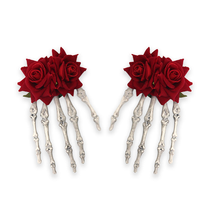Halloween Skeleton Hand Hair Clip Halloween Party hair accessories