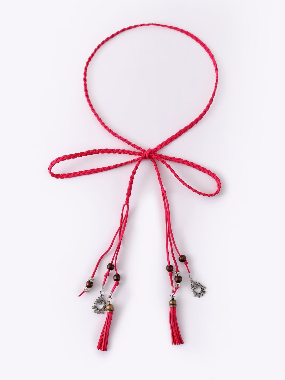 Boho style braided waist rope women's belt