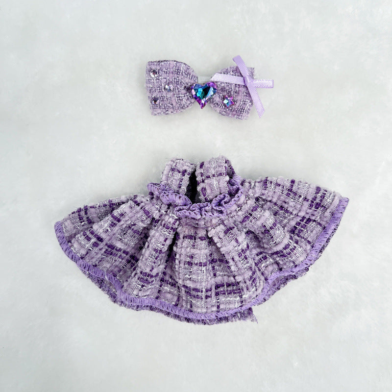 Elegant retro woolen skirt for labubu