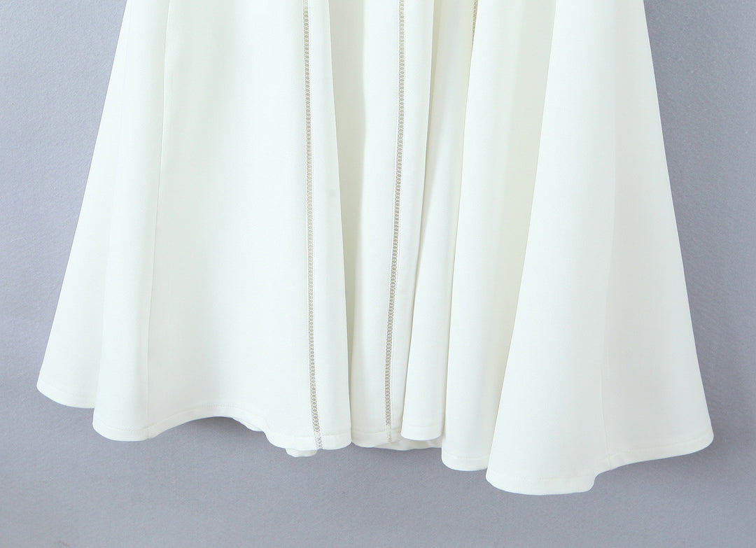 French retro elegant backless halter neck midi dress