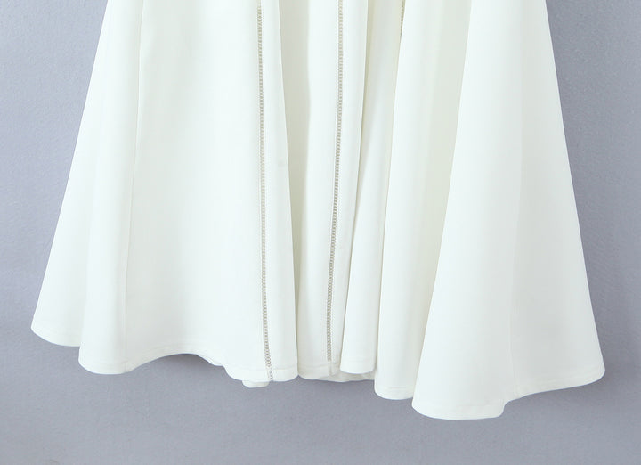 French retro elegant backless halter neck midi dress