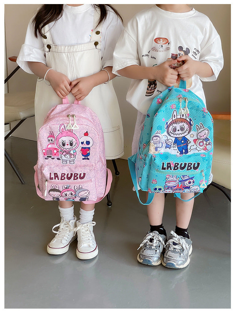 Lightweight large capacity children's labubu school backpack