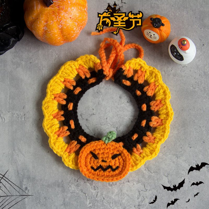 Halloween pet handmade crochet scarf bib funny costume