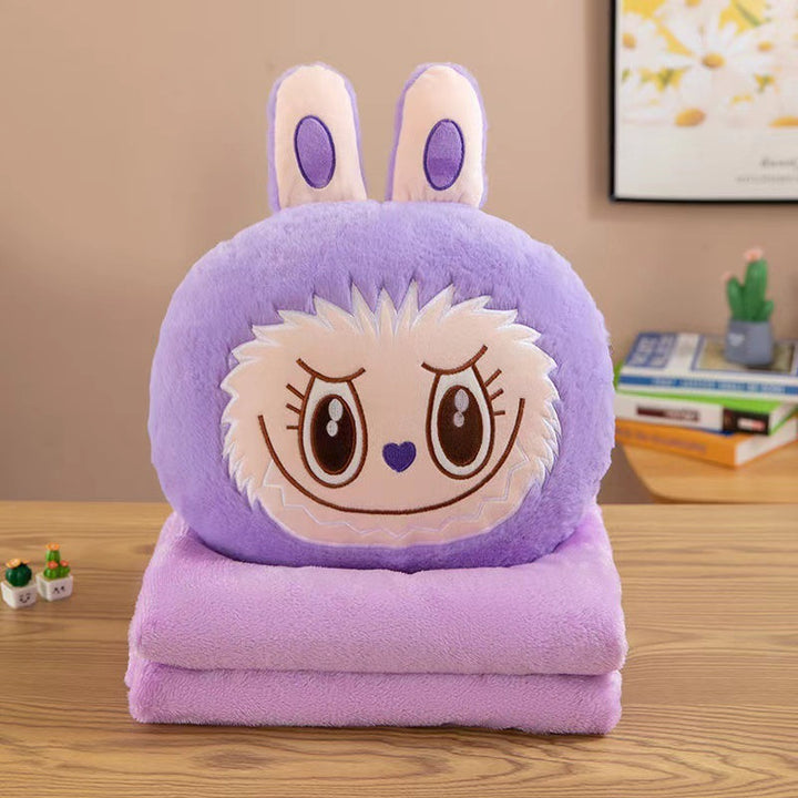 Labubu pillow throw blanket 2pcs set