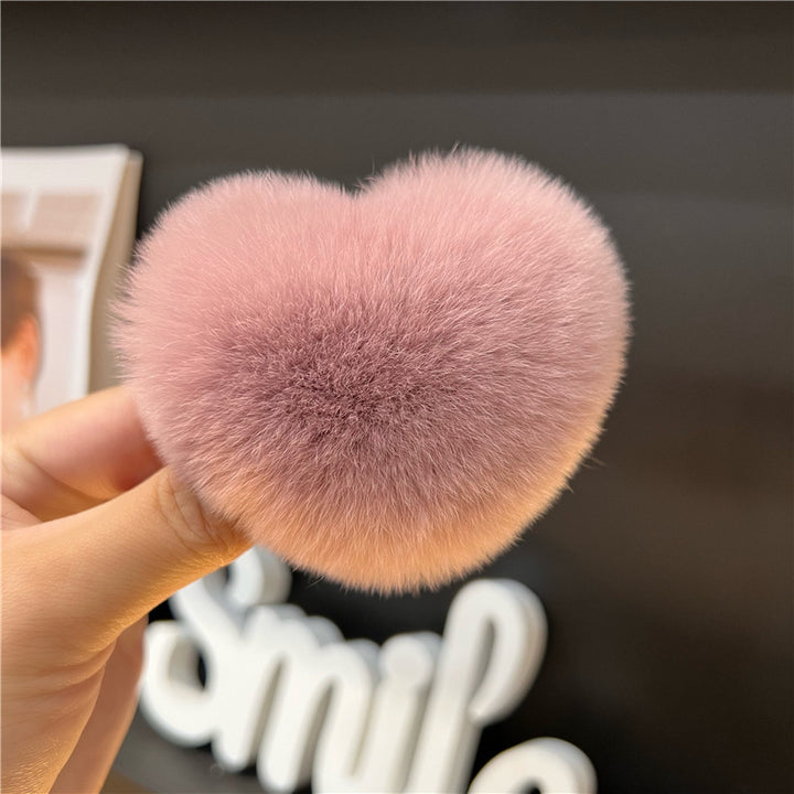 Sweet heart Furry hair clip for girls women