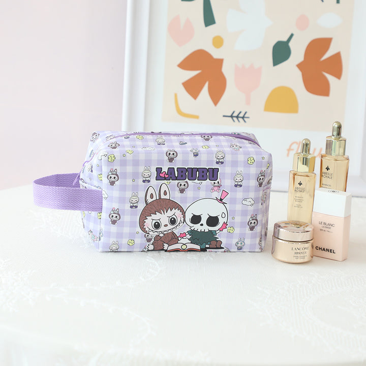 Labubu cute cartoon PU large capacity cosmetic bag