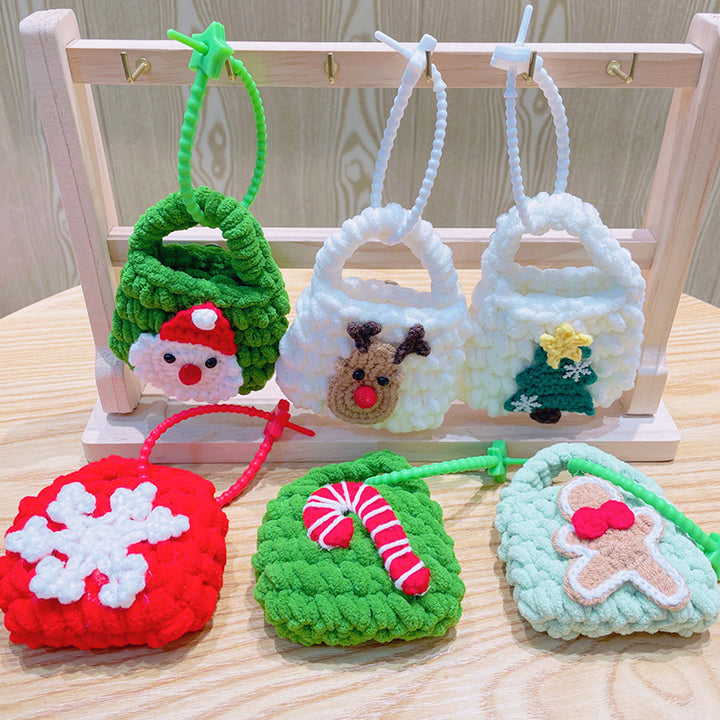 Hand-crochet Christmas mini bags Christmas gifts