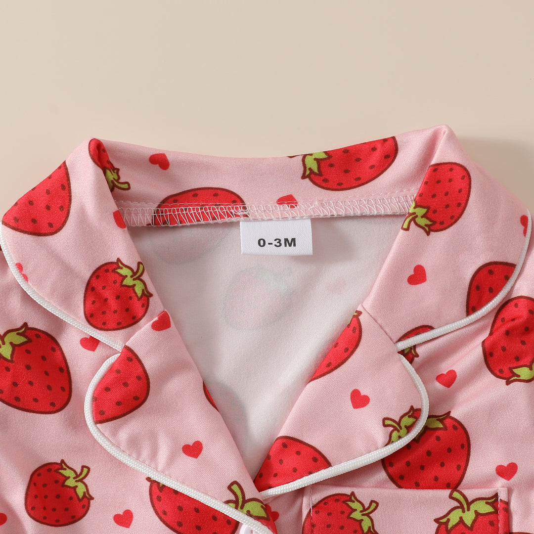 Baby bow printed Pajamas Romper