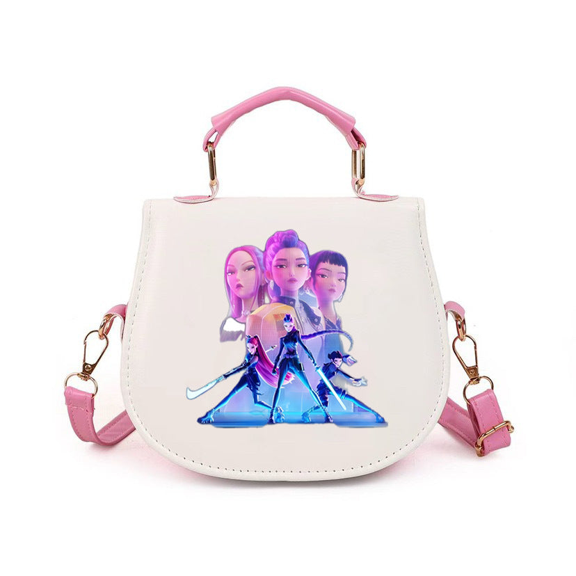 Kpop Demon Hunter small PU handbag shoulder bag-pink