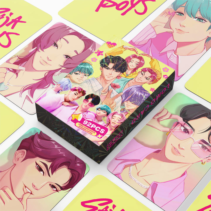 Kdh Saja boys 60PCS LOMO Card&32PCS Stickers set