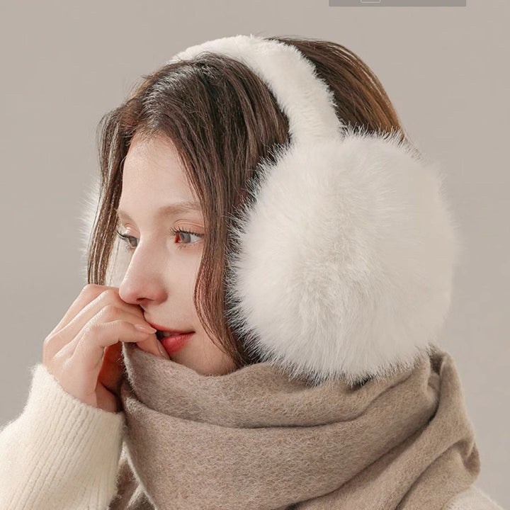 Large plush earmuffs windproof warm outdoor earmuffs for women
