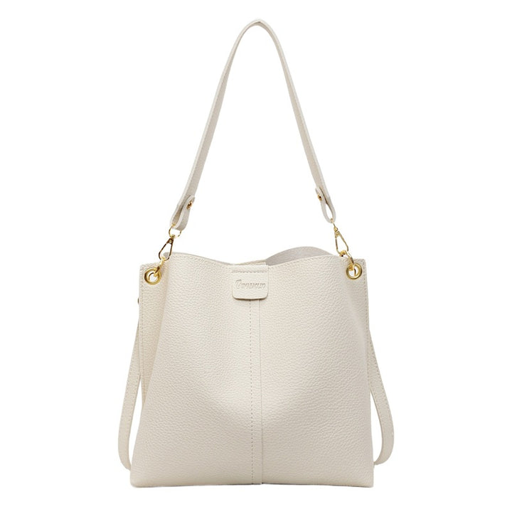Large-capacity bucket shoulder bag for women