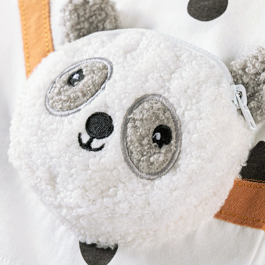 Cute Panda Short Sleeve short set for girls