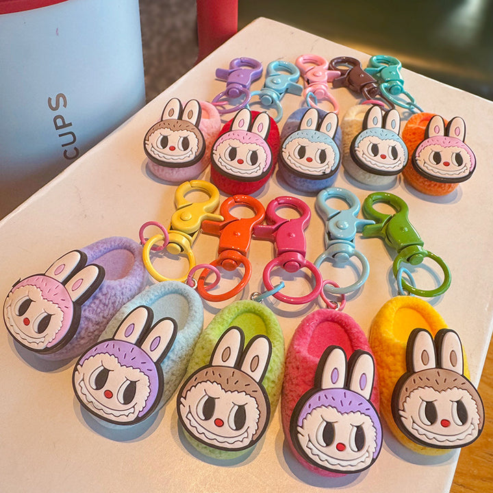 Labubu slippers mini keychain-10PCS