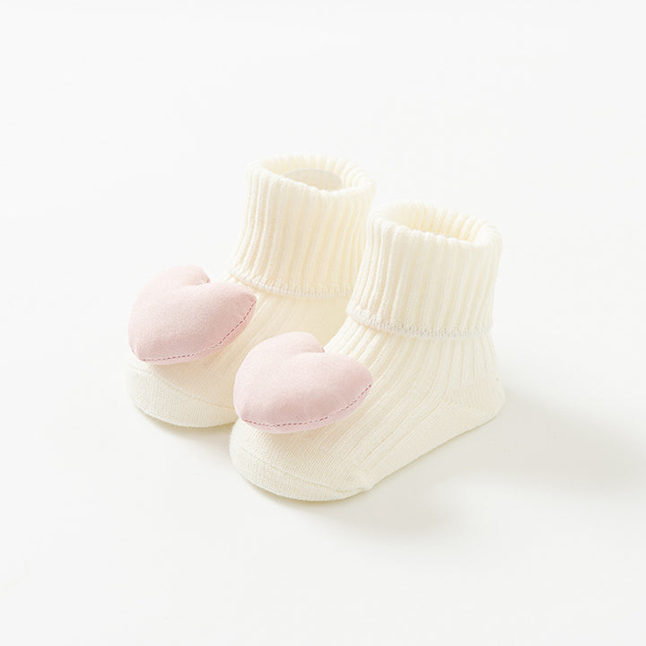 Newborn baby non-slip cotton cute mid-calf socks