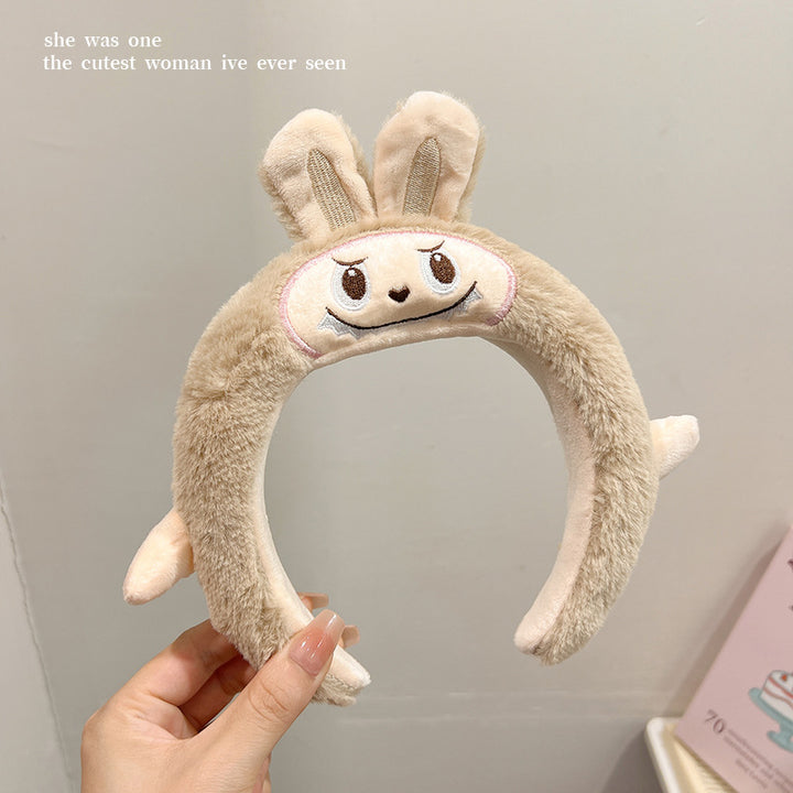 Cute cartoon labubu headband SPA headband