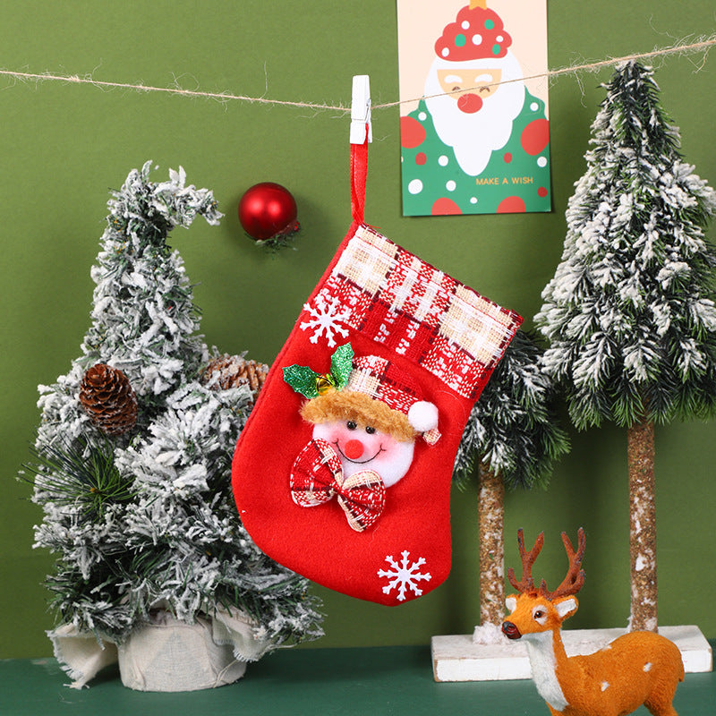 Christmas socks decoration small Christmas Santa Claus gift bag