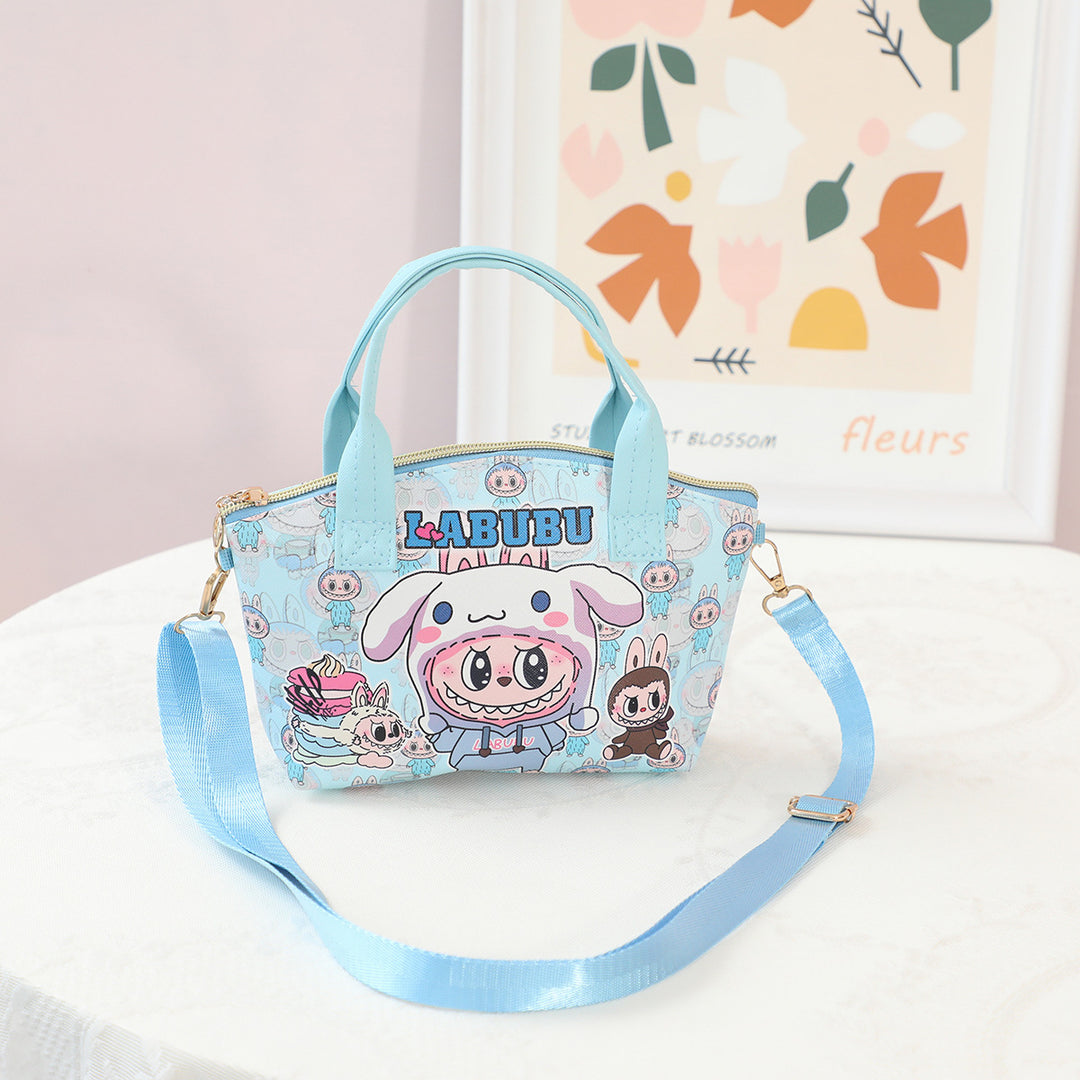 Children's Labubu cartoon PU leather handbag