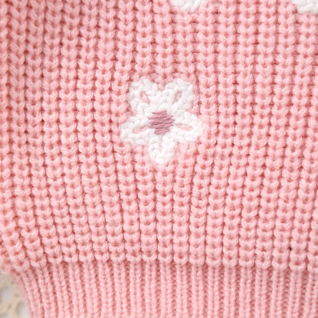 Big Sister Letter Embroidery Knit Sweater