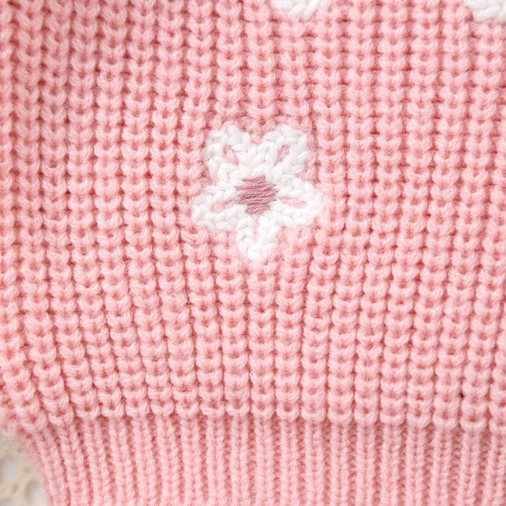 Big Sister Letter Embroidery Knit Sweater