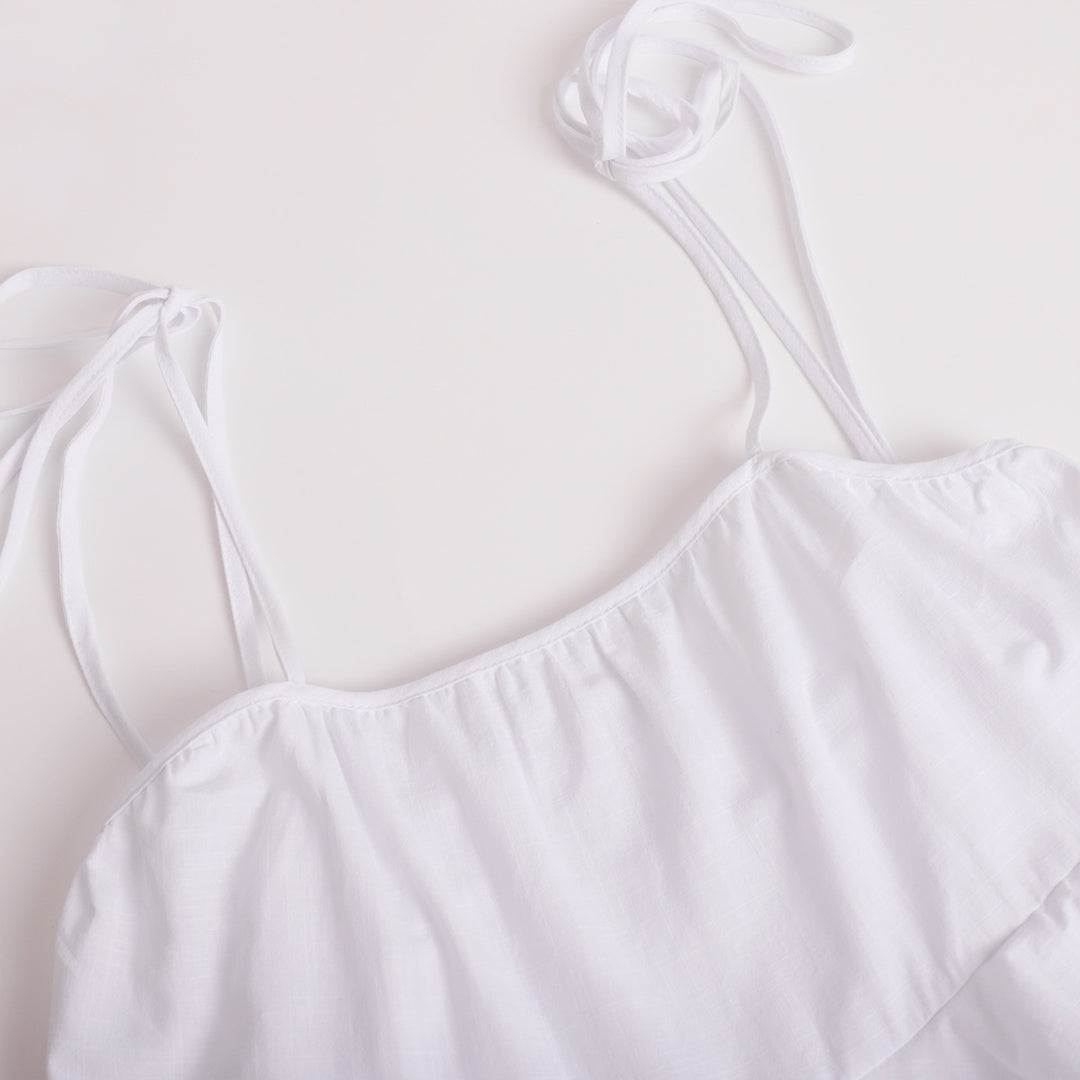 Summer layered backless cake skirt mini slip dress