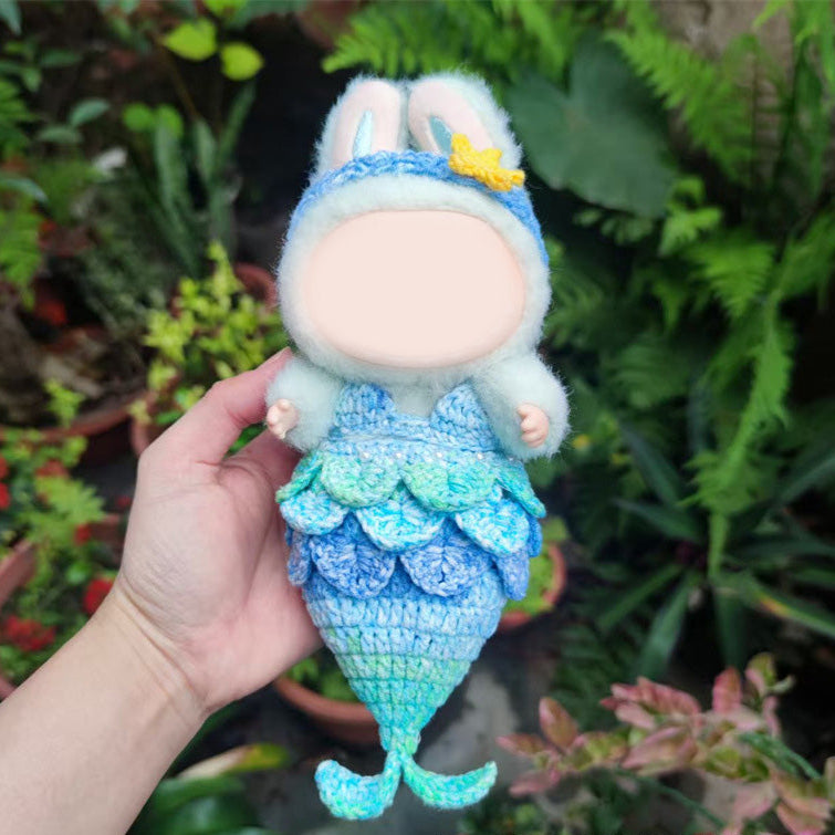 Handmade Crochet Mermaid Labubu Skirt set