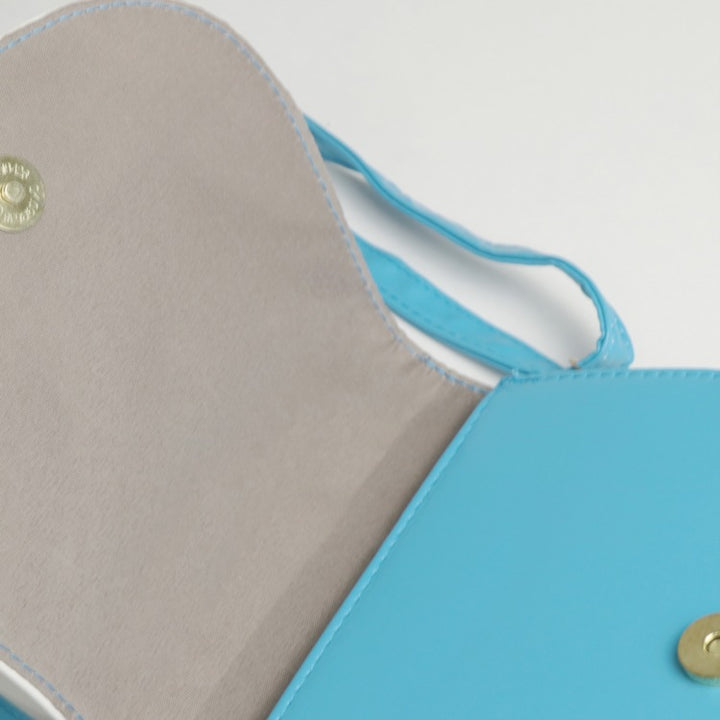 Kpop Demon Hunter small PU handbag shoulder bag-blue