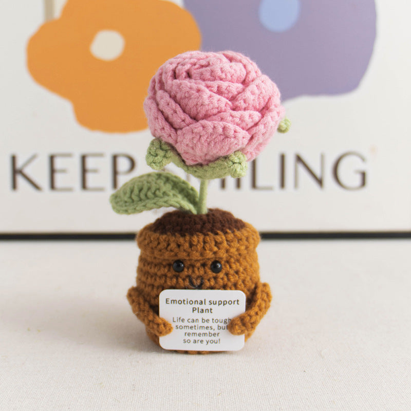 Handmade crochet rose flower ornaments-emotional support