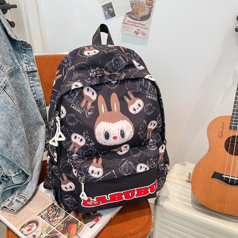 Lightweight large capacity children's labubu school backpack