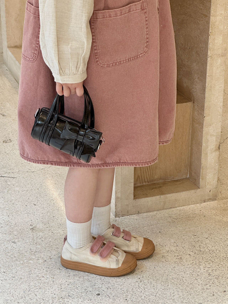 Solid Color Glossy mini Handbag Crossbody Bag