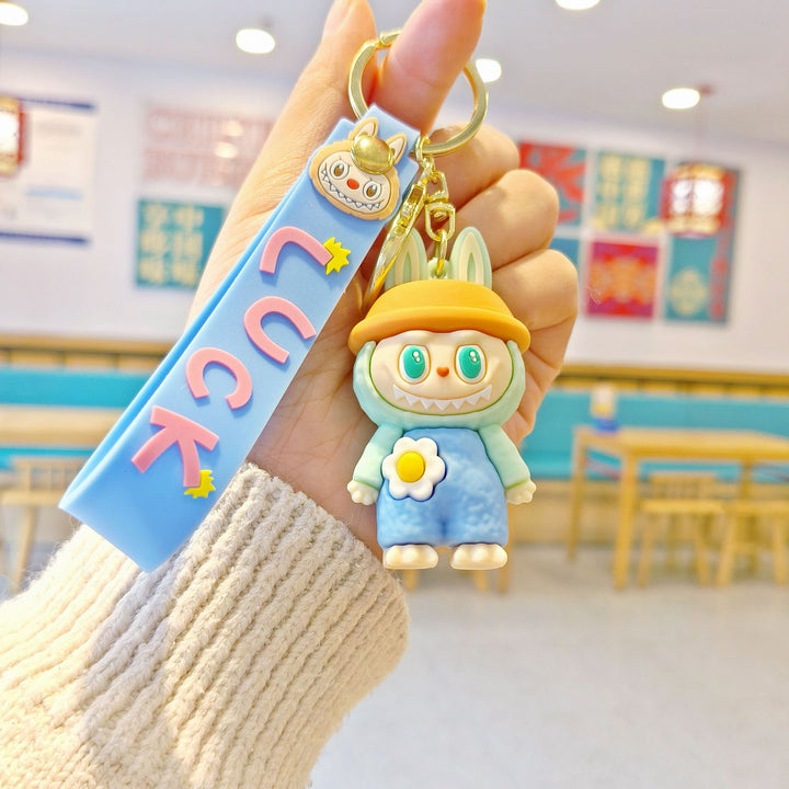 Dress-up Labubu cartoon keychain cute bag pendant small gift