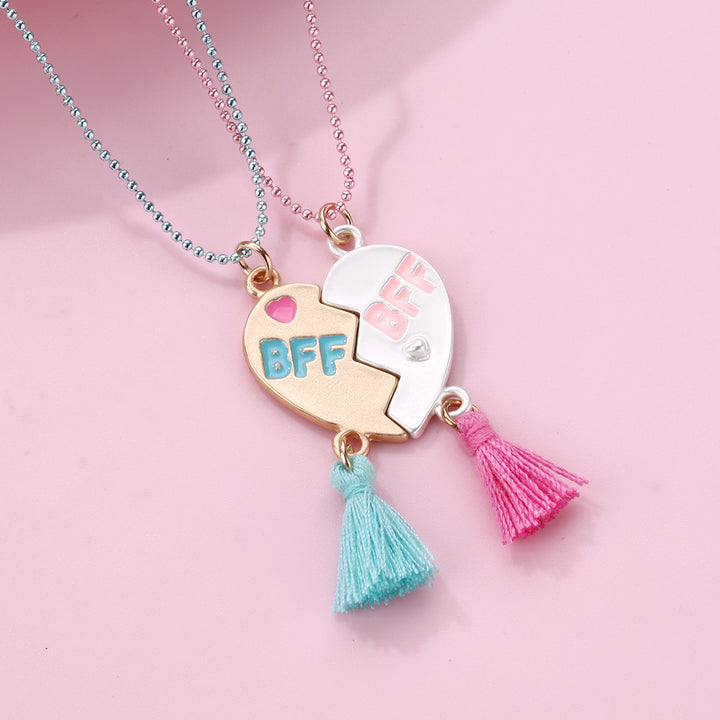 Valentine's best friends 2pcs necklace students gift