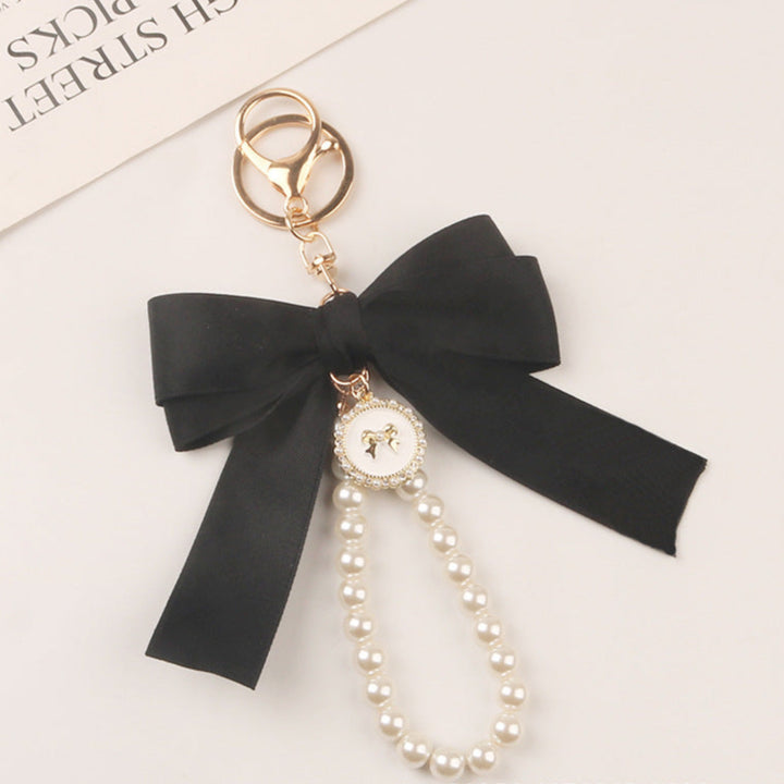 Ribbon bow pearl keychain-mother's day gift