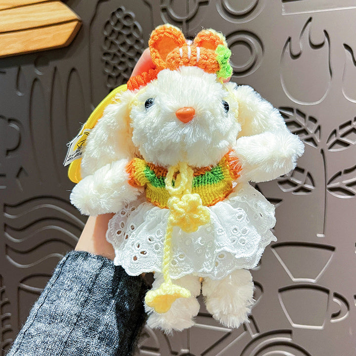 Cute bunny plush toy doll keychain pendant Easter gift