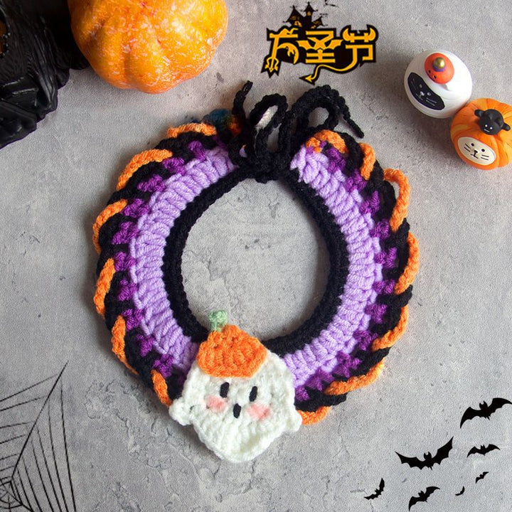 Halloween pet handmade crochet scarf bib funny costume