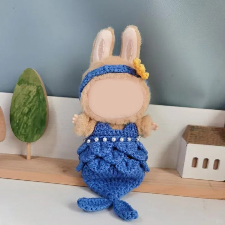 Handmade Crochet Mermaid Labubu Skirt set