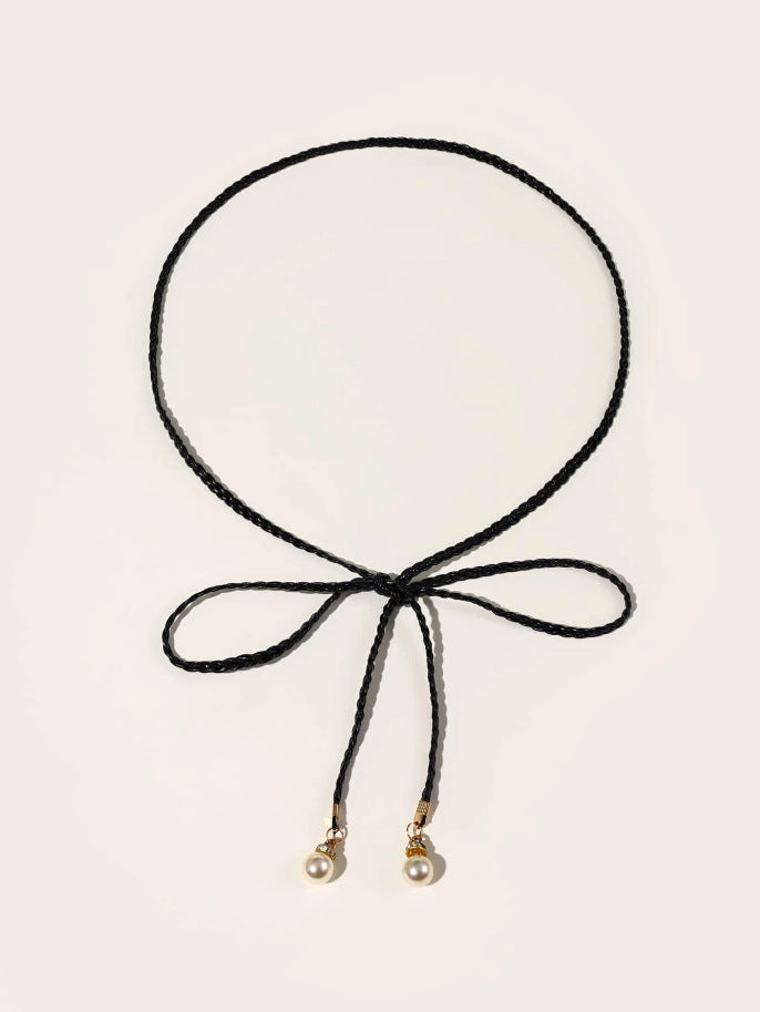 Boho style braided waist rope women's belt