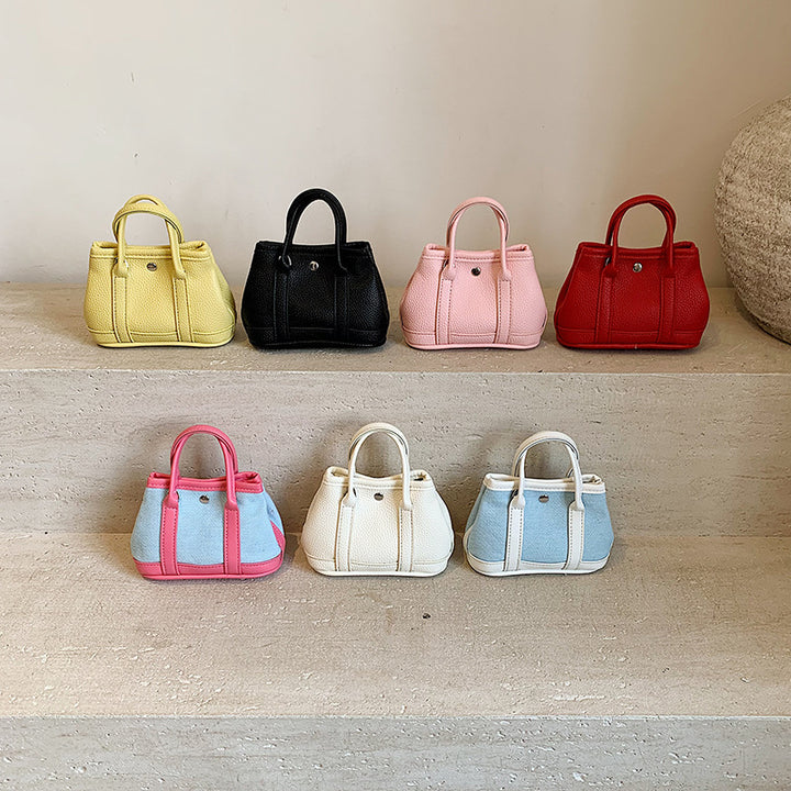 Fashion bucket bag contrast color mini crossbody bag