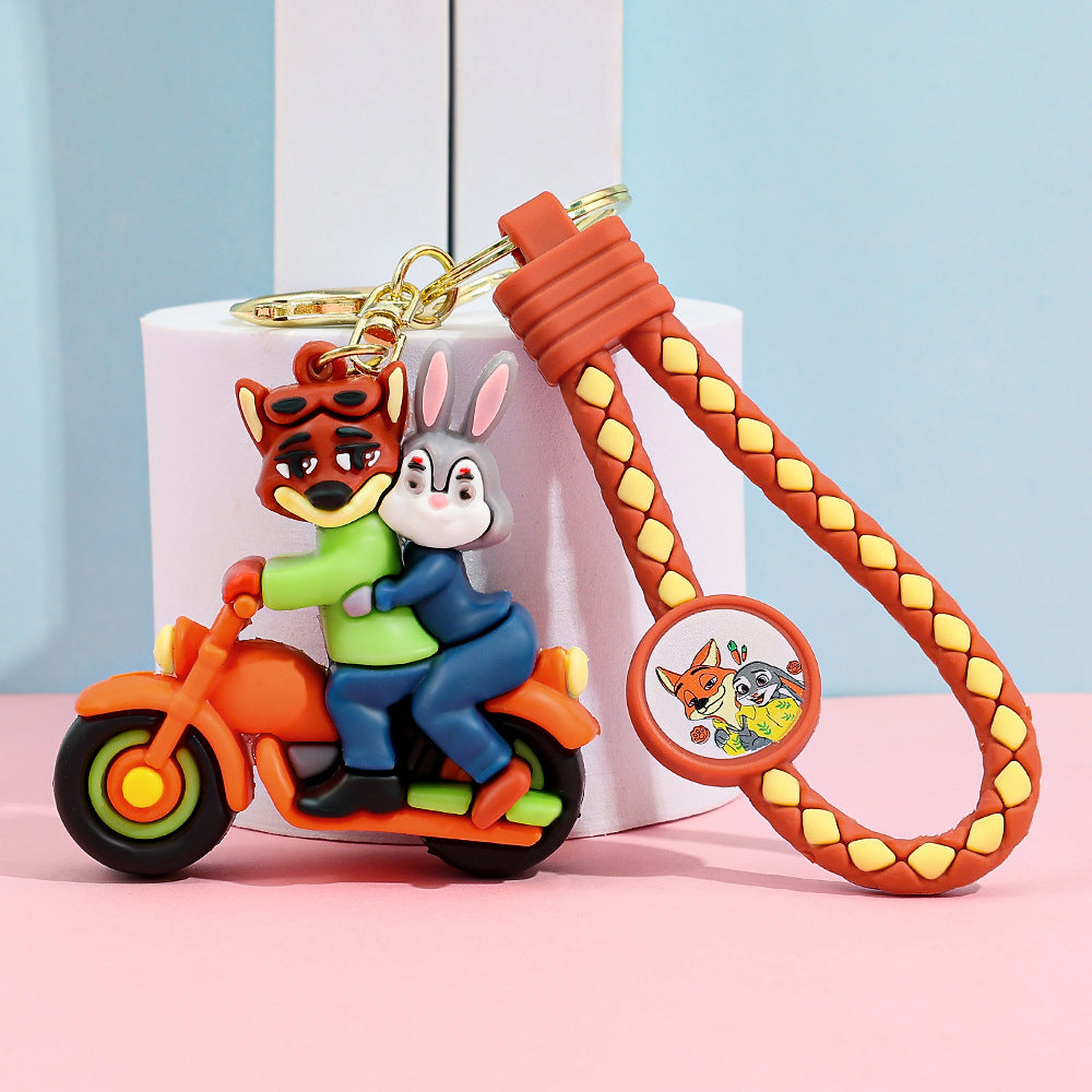 Zootopia character Silicone KeyChain Nick Judy pendant