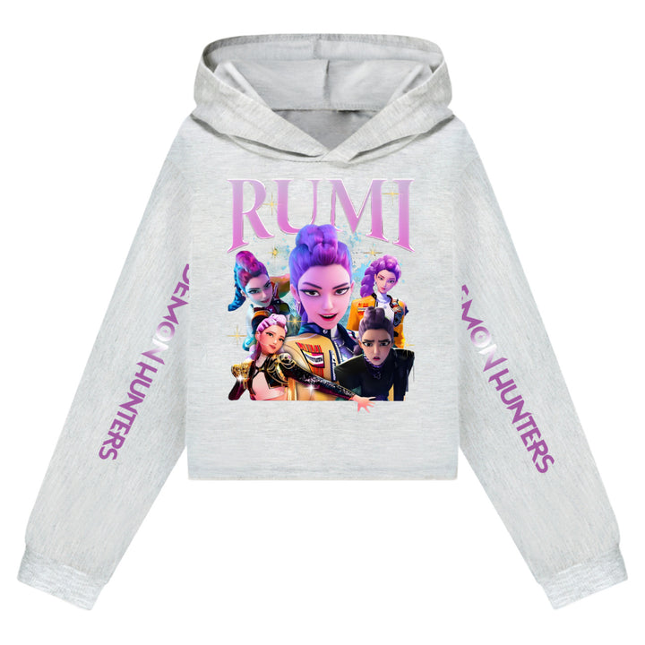 KDH K-pop inspired Rumi cropped hooded sweatshirt