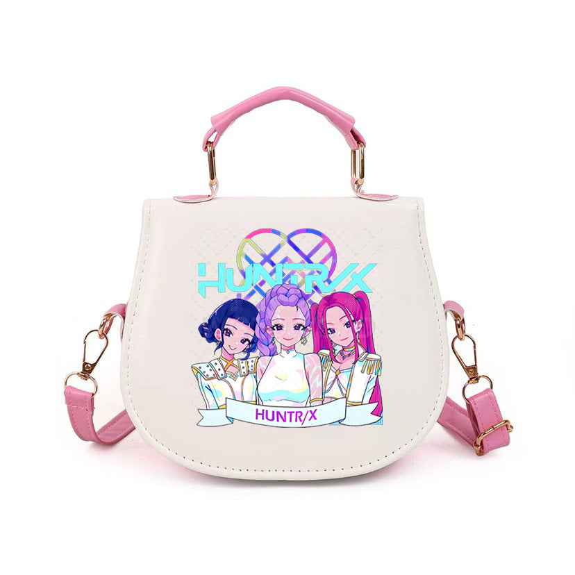 Kpop Demon Hunter small PU handbag shoulder bag-pink