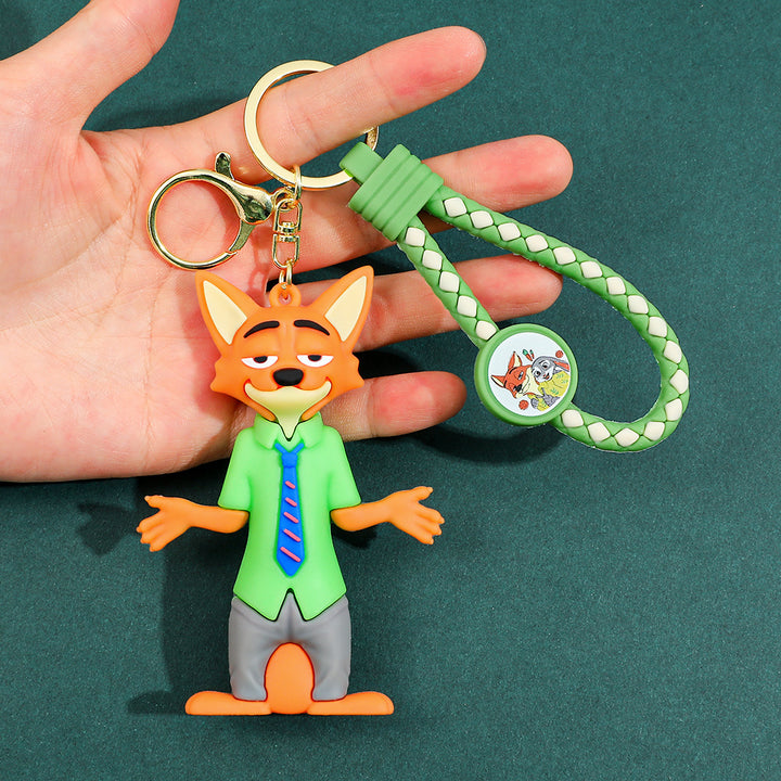 Zootopia character Silicone KeyChain Nick Judy pendant