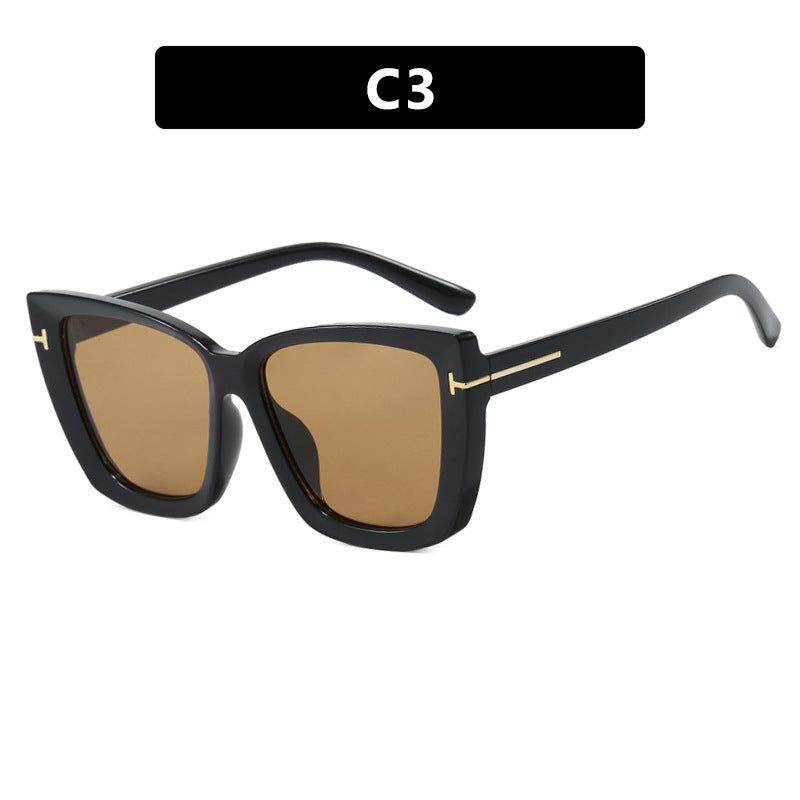 Square large frame sunglasses for women men