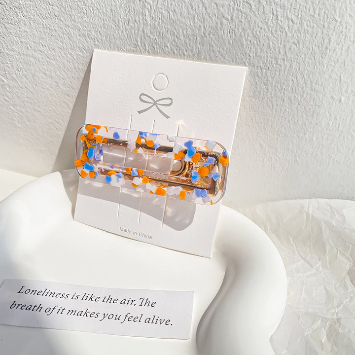 Colorful polka dots acrylic hair clip