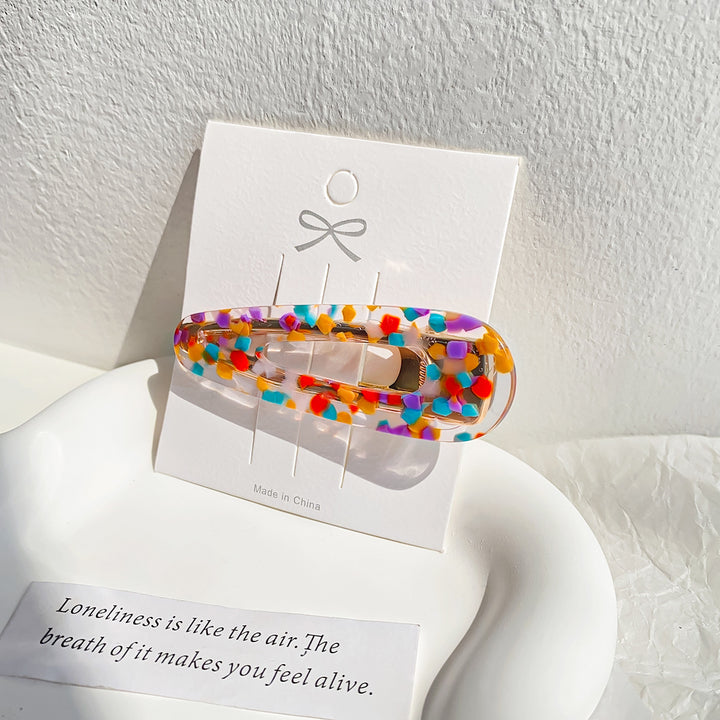 Colorful polka dots acrylic hair clip
