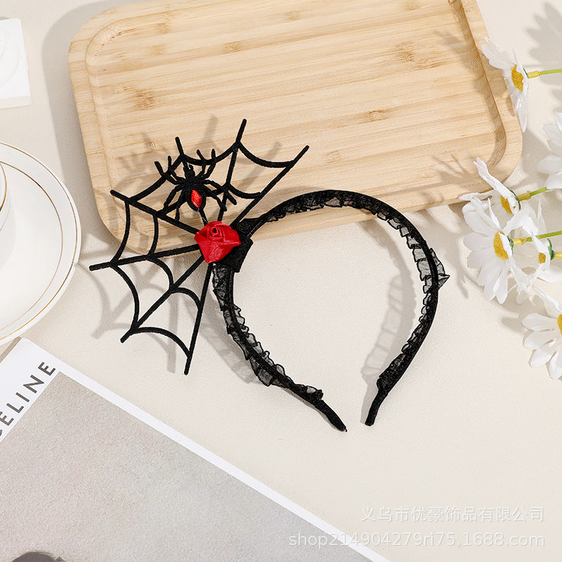 Halloween lace spider web headband creative Halloween headband