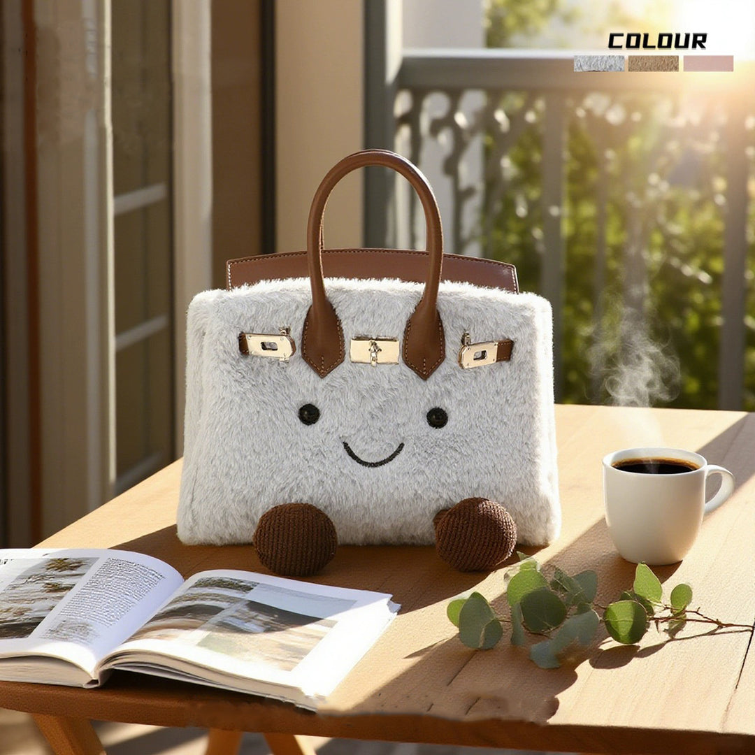Winter Cartoon Furry Bag Kelly Handbag for women