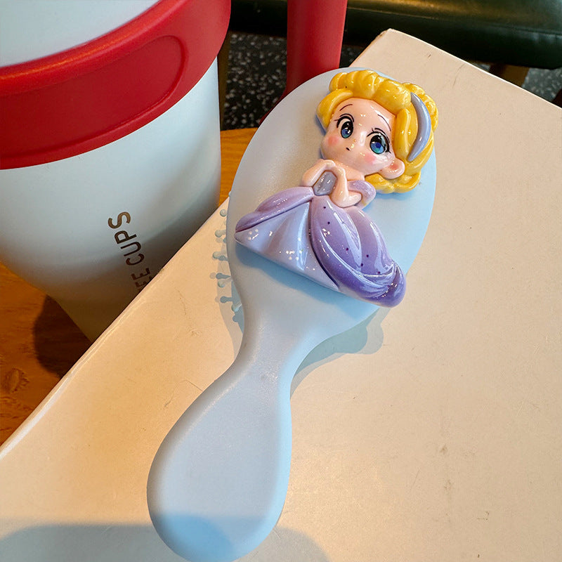 Cute cartoon princess air cushion comb for kids